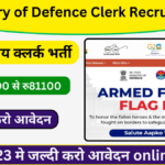Ministry of Defence Clerk Recruitment 2023 notification